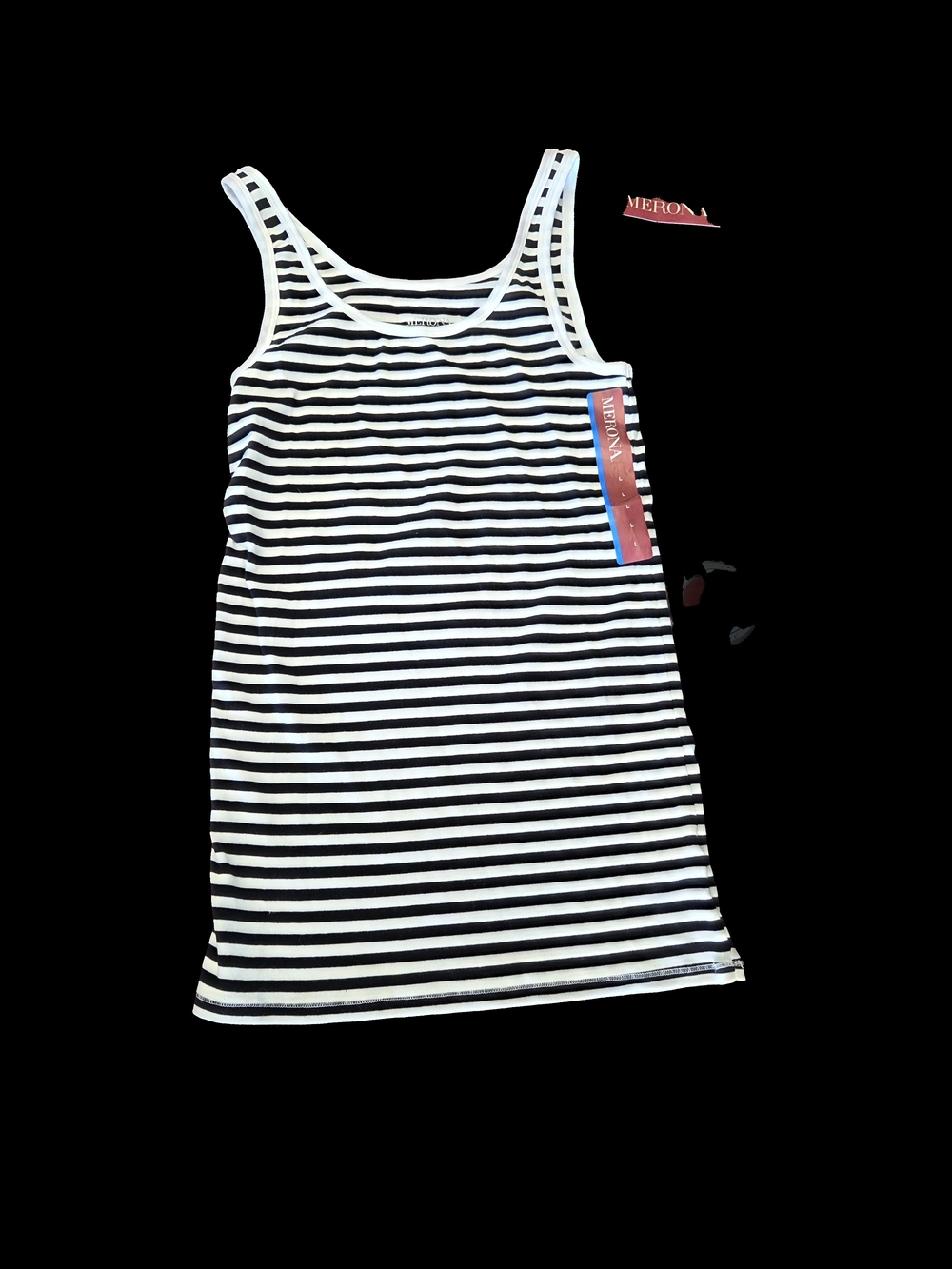 Merona Black & White Striped Tank  Top